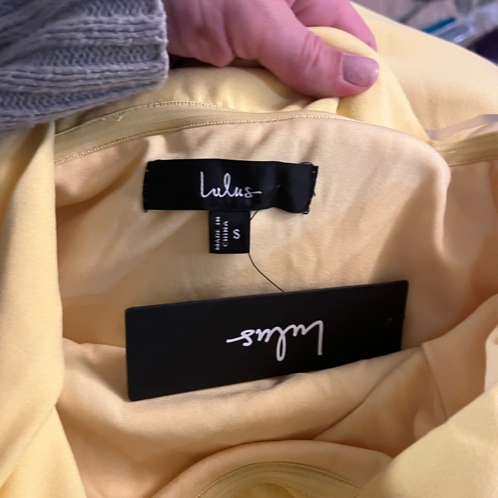 Lulus Twist and Make Up Light Yellow One-Shoulder Bodycon Midi Dress - Picture 8 of 8